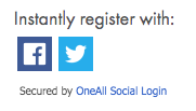 Image of the social media sign up buttons